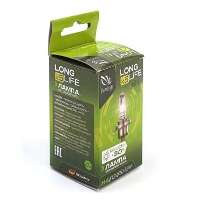 Лампа H4 12V (Clearlight) 60/55W LongLife +50%