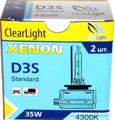Лампа ксеноновая Clearlight D3S 6000K б/п