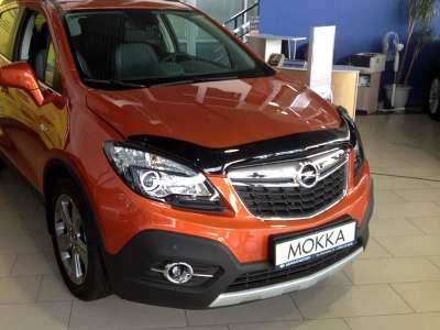 Дефлектор капота Opel Mokka 2012- (темный)