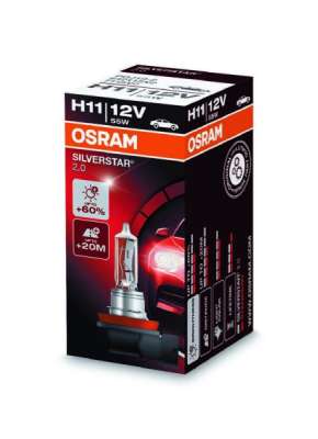 Лампа H11 55W 12V PGJ19-2  OSRAM +60% SILVERSTAR 2.0