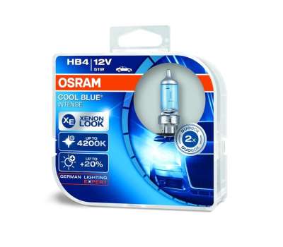 Лампа Osram HB4 12V Cool Blue Intense (+20%) - 9006CBI-HCB (пласт. бокс 2шт). 4200K, 12V/51W