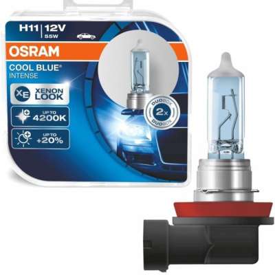 Лампа H11 Cool Blue Intense (+20%) - 64211CBI-HCB (пласт. бокс 2шт) Osram