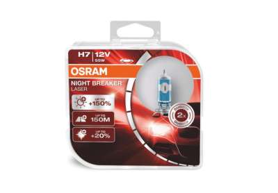 Лампа H7 55W 12V PX26D  OSRAM Xenarc Night  Breaker Laser +150% пласт. бокс 2 шт