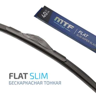 Щетка стеклоочистителя MTF light Slim FLAT, Бескаркасная, Резина FUKOKU, Графит, 600мм d-24
