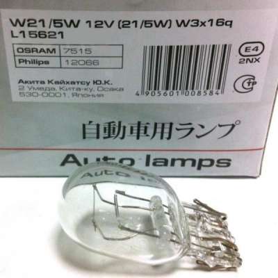 Лампа накаливания W21/5W T20 12V 21/5W W3X16Q LYNX Japan L15621
