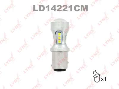 Лампа светодиодная LED P21/5W S25 12V BAY15d SMDx18 7100K CANbus LYNXauto